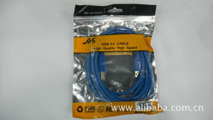 專(zhuān)業(yè)解析 安萊順USB3.0 AF/BF打印線材，全銅材質(zhì)保障高速穩(wěn)定傳輸